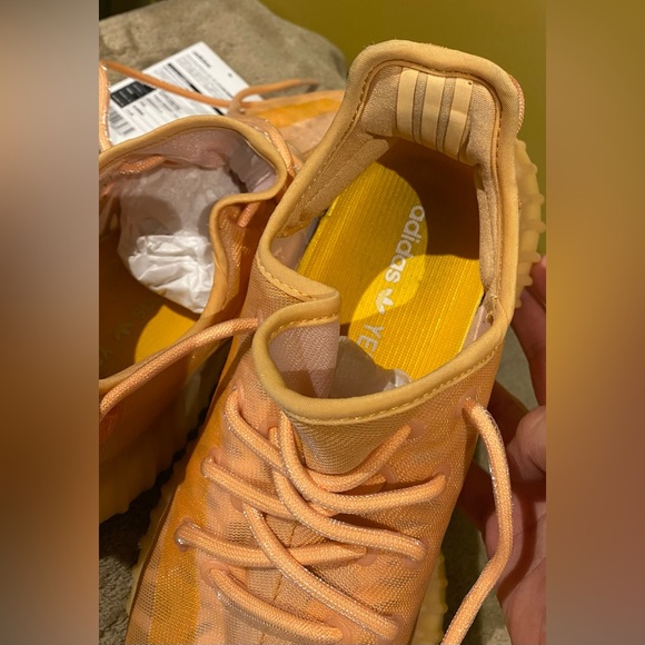 Adidas Yeezy Boost 350, size 8.5 men’s, color orange/salmon - Picture 7 of 13